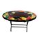 Picture of Rfl Round steel leg tableDining Table 6 Seat  S/L Print Mixed Fruit