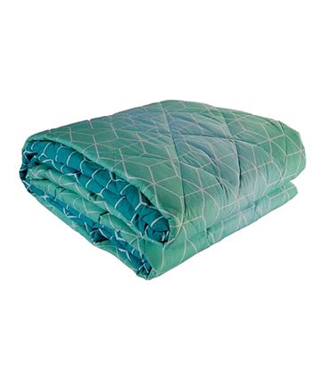 Picture of Comfy Comforter Double Green White Q-104