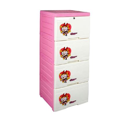 Picture of Flossy Kiddo Wardrobe (Single 4 Drawer)