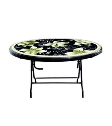 Picture of Dining Table 6 Seat Oval S/L Print Elite Black