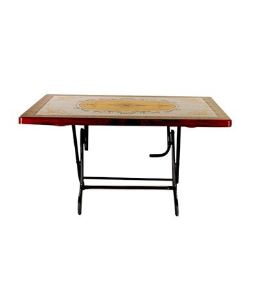 Picture of 6 Seated Square Table-Print R/W Diamond(St/L)-TEL