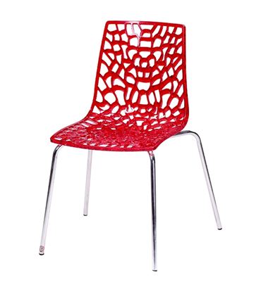 Picture of Transpa Ventral Armless Chair Trans Red