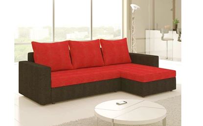 Picture of New L Shaped Sofa Set (black-Red color)